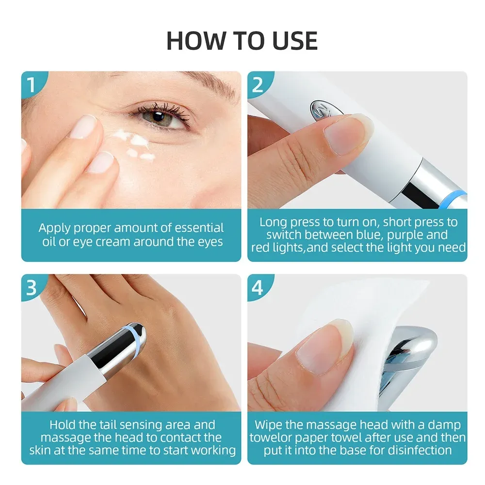 IPL Vibration Eye Massager Anti Dark Circle Blue Light Anti Wrinkle Eye Massage Pen Hot Compress Eye Beauty Care Device IPL Vibration Eye Massager Anti Dark Circle Blue Light Anti Wrinkle Eye Massage Pen Hot Compress Eye Beauty Care Device