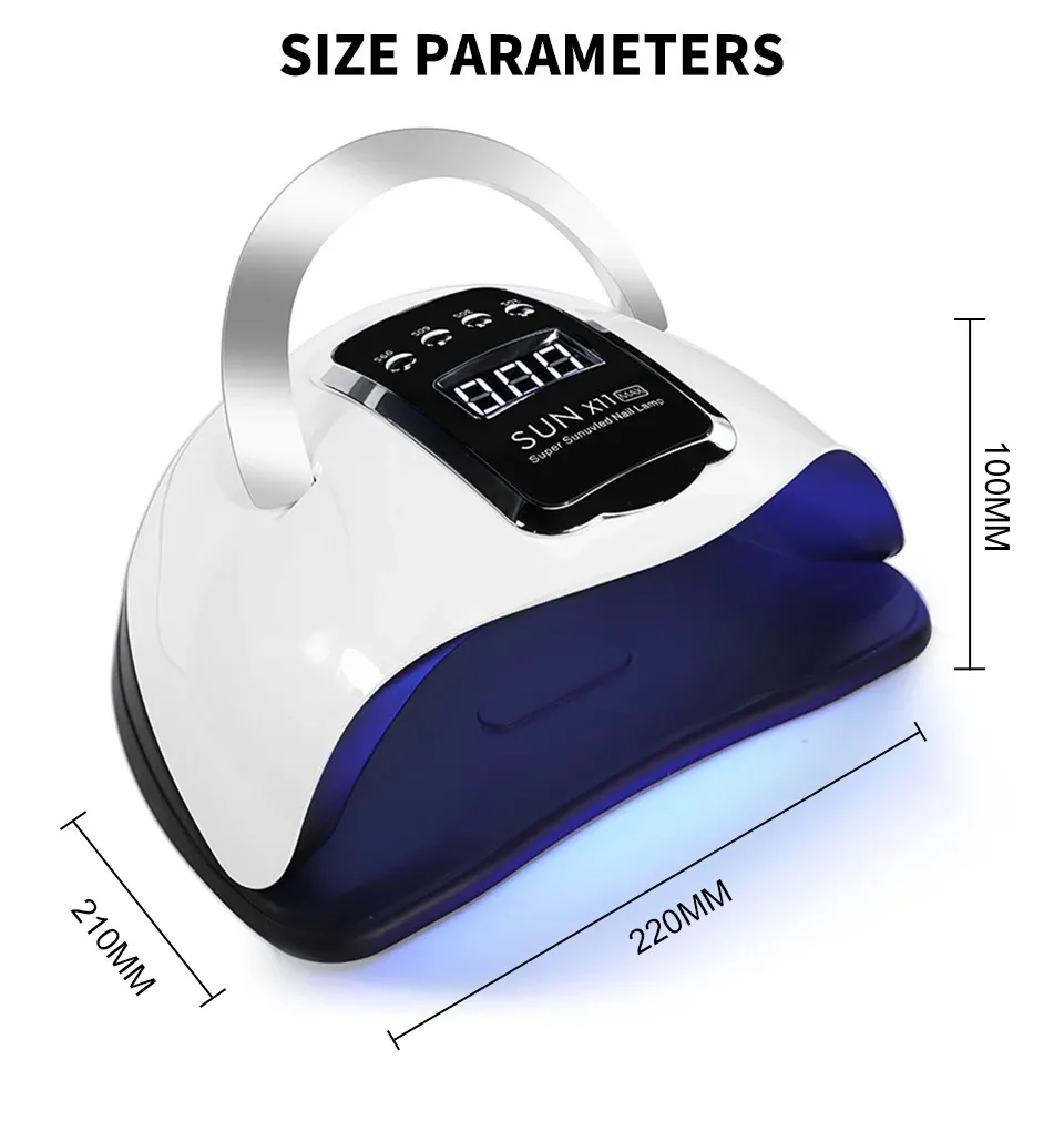 SUN X11 MAX Professional Nail Drying Lamp for Manicure 280W Nails Gel Polish Drying Machine with Auto Sensor UV LED Nail Lamp SUN X11 MAX Professional Nail Drying Lamp for Manicure 280W Nails Gel Polish Drying Machine with Auto Sensor UV LED Nail Lamp