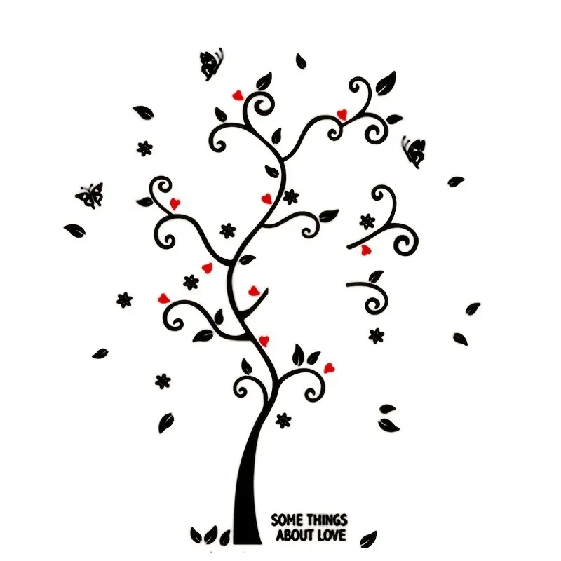 Beautiful Love Tree Sticker Decoration Living Room, Bedroom, Glass Showcase Window, Self Adhesive Wall Sticker Beautiful Love Tree Sticker Decoration Living Room, Bedroom, Glass Showcase Window, Self Adhesive Wall Sticker