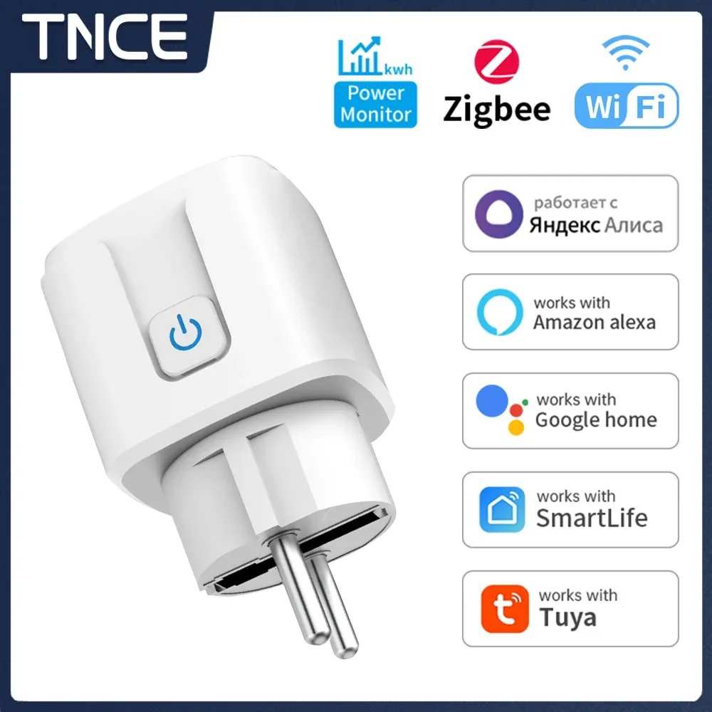 TUYA Smart Plug WiFiSocket EU 16A/20A With Power Monitor Timing Function Voice Control Works With Alexa GoogleHome TUYA Smart Plug WiFiSocket EU 16A/20A With Power Monitor Timing Function Voice Control Works With Alexa GoogleHome