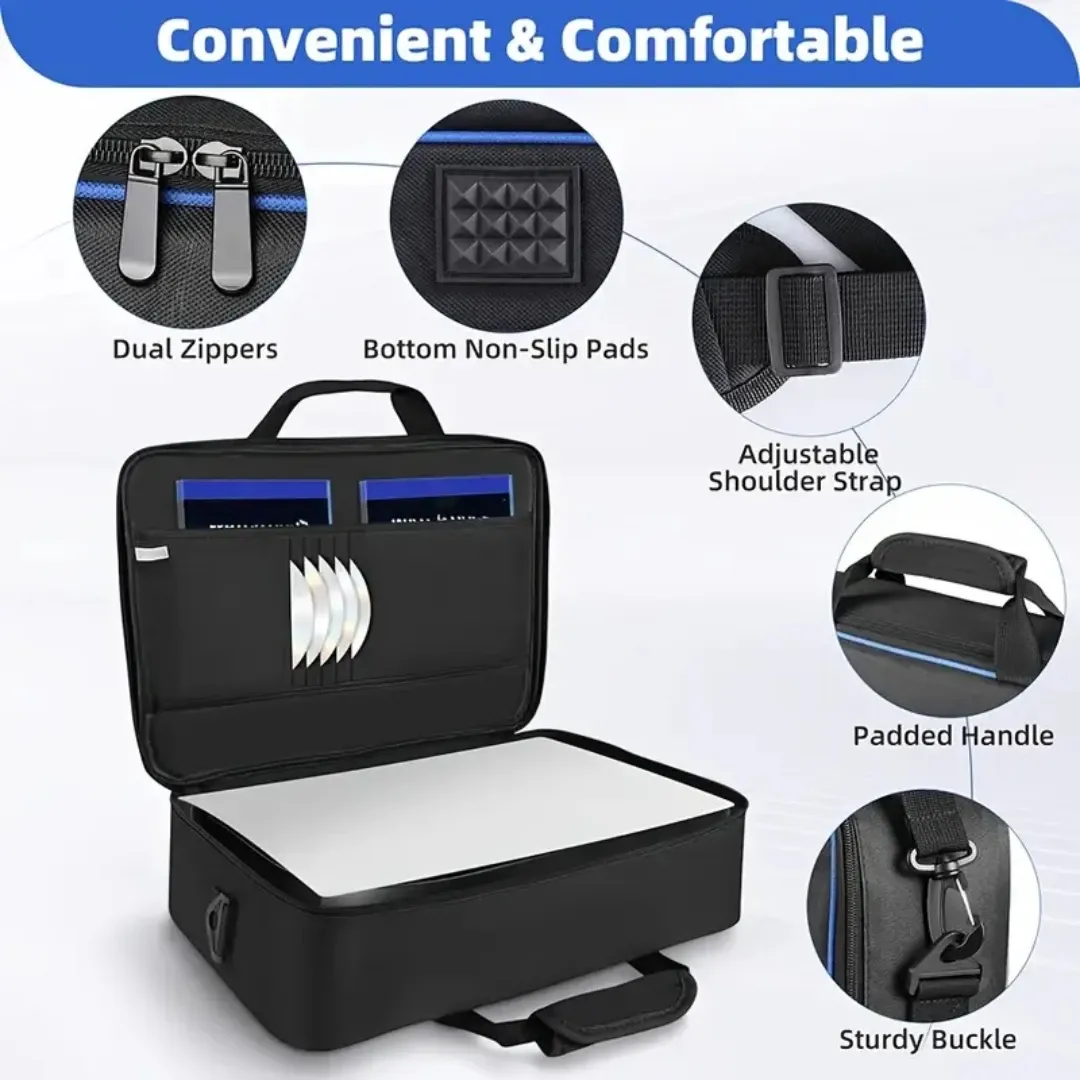 For PS5 Handheld Storage Bag Travel Carrying Case For Sony Playstation 5 Protective Shoulder Big Storage Bag Canvas Case Handbag