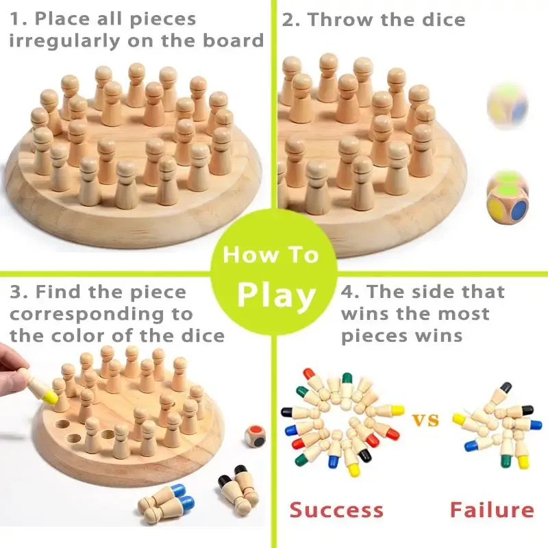 Wooden Puzzle Toys Montessori Educational Learning Color Sensory BeBe Memory Match Stick Chess Party Game Children Kids Wooden Puzzle Toys Montessori Educational Learning Color Sensory BeBe Memory Match Stick Chess Party Game Children Kids