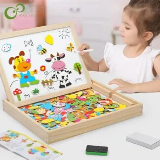 קופסת הקסם 3 ב 1 – מגנט, לוח ציור מחיק וגירים