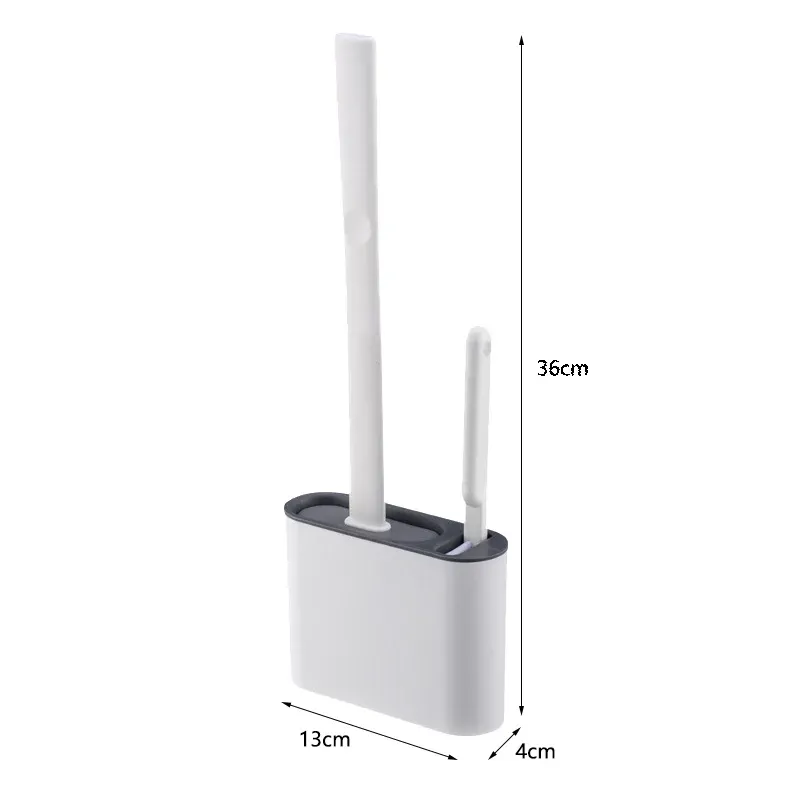 Wall Hanging Toilet Brush with Holder Long Handled Silicone Toilet Brush Soft Bristles WC Cleaning Brush Bathroom Accessories Wall Hanging Toilet Brush with Holder Long Handled Silicone Toilet Brush Soft Bristles WC Cleaning Brush Bathroom Accessories