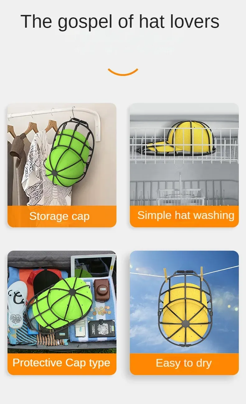 Multifunctional Baseball Cap Washer Fit Hat Washer Frame PP Washing Cage Double-deck Hat Cleaners Protector Multifunctional Baseball Cap Washer Fit Hat Washer Frame PP Washing Cage Double-deck Hat Cleaners Protector