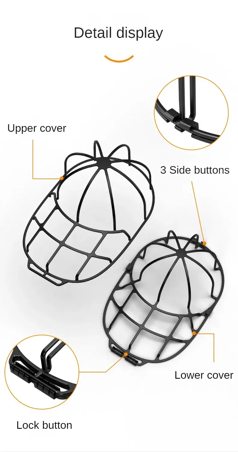 Multifunctional Baseball Cap Washer Fit Hat Washer Frame PP Washing Cage Double-deck Hat Cleaners Protector Multifunctional Baseball Cap Washer Fit Hat Washer Frame PP Washing Cage Double-deck Hat Cleaners Protector