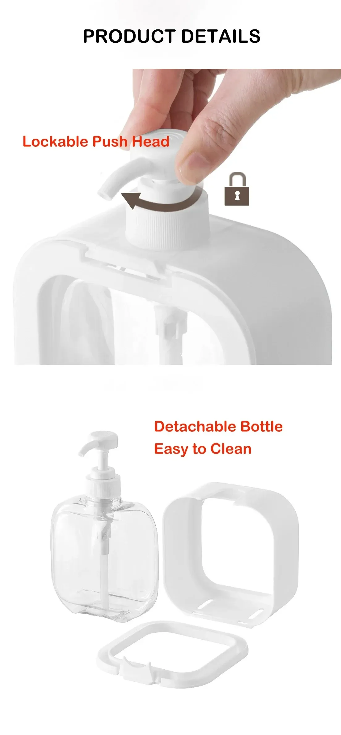 300/500ml Bathroom Soap Dispensers Refillable Lotion Shampoo Shower Gel Holder Portable Travel Dispenser Empty Bath Pump Bottle 300/500ml Bathroom Soap Dispensers Refillable Lotion Shampoo Shower Gel Holder Portable Travel Dispenser Empty Bath Pump Bottle