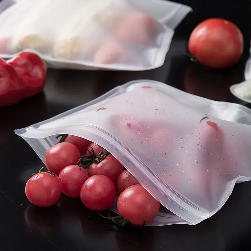 Reusable Food Freezer Bags Leakproof Silicone Ziplock Bags BPA Free Meat Fruit Veggies Storage Bag Dishwasher Safe Reusable Food Freezer Bags Leakproof Silicone Ziplock Bags BPA Free Meat Fruit Veggies Storage Bag Dishwasher Safe