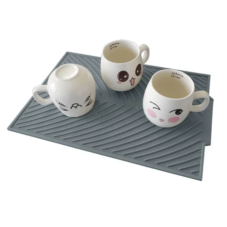 Silicone Drain Pad Drying Mat Pots Dish Drain Mat For Kitchen Tableware Non-slip Mats Anti-scald Coaster Kitchen Utensils Silicone Drain Pad Drying Mat Pots Dish Drain Mat For Kitchen Tableware Non-slip Mats Anti-scald Coaster Kitchen Utensils