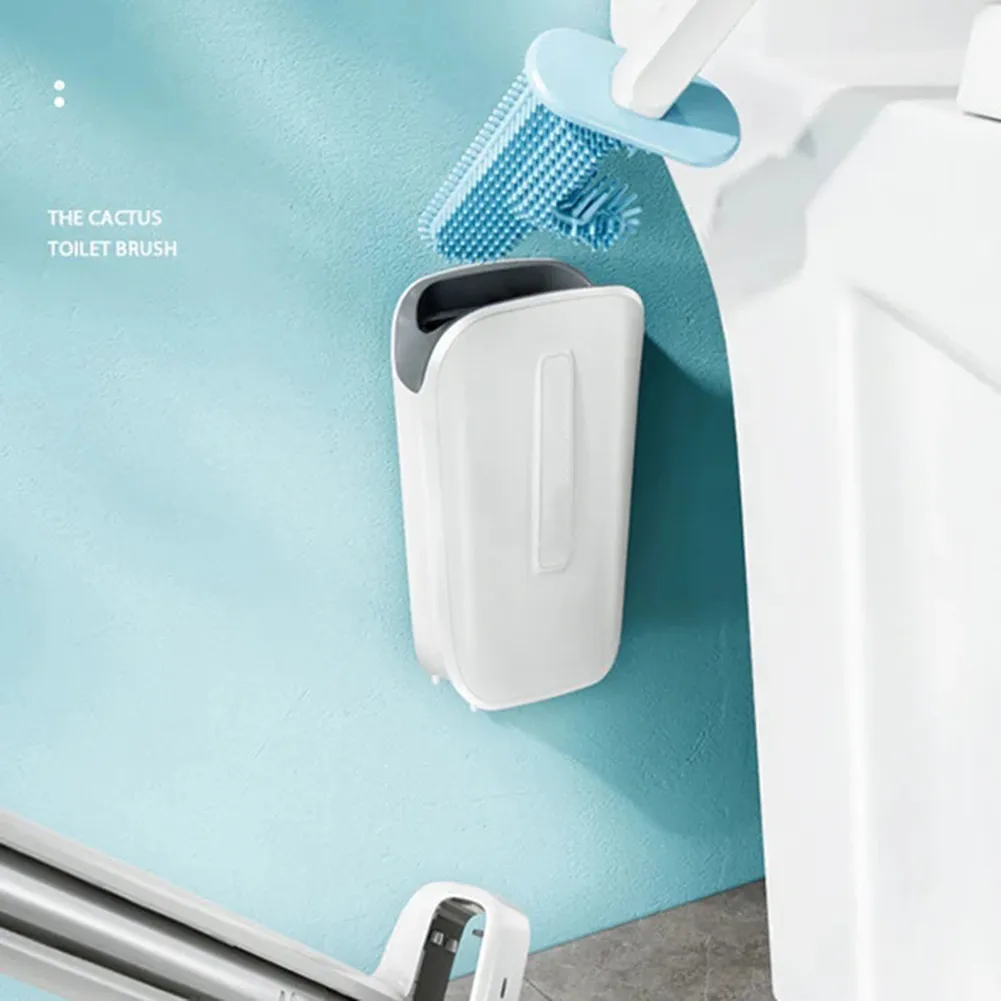 No Dead Corner Cactus Toilet Brush Long Handle Silicone Toilet Brush with Holder - Flex No-Slip Toilet Bowl Cleaner Brush No Dead Corner Cactus Toilet Brush Long Handle Silicone Toilet Brush with Holder - Flex No-Slip Toilet Bowl Cleaner Brush