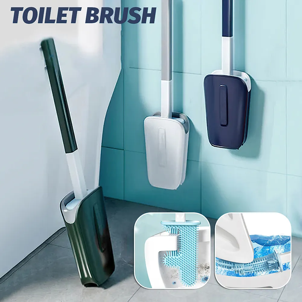 No Dead Corner Cactus Toilet Brush Long Handle Silicone Toilet Brush with Holder - Flex No-Slip Toilet Bowl Cleaner Brush No Dead Corner Cactus Toilet Brush Long Handle Silicone Toilet Brush with Holder - Flex No-Slip Toilet Bowl Cleaner Brush