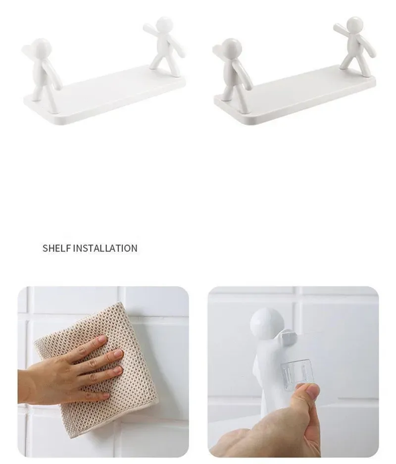 Bathroom Self-adhesive Shampoo Shelves Shower Towel Storage Rack Cosmetic Toilet Organizer Home Decor Kitchen PP Plastic Rack Bathroom Self-adhesive Shampoo Shelves Shower Towel Storage Rack Cosmetic Toilet Organizer Home Decor Kitchen PP Plastic Rack