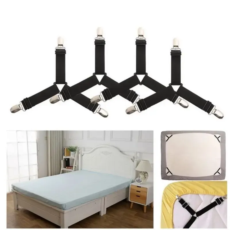 4Pcs/lot Bed Sheet Fasteners Holder Gadgets for Bed Sheet Organizer Mattress Cover Clip For Home Elastic Straps Adjustable Clips 4Pcs/lot Bed Sheet Fasteners Holder Gadgets for Bed Sheet Organizer Mattress Cover Clip For Home Elastic Straps Adjustable Clips