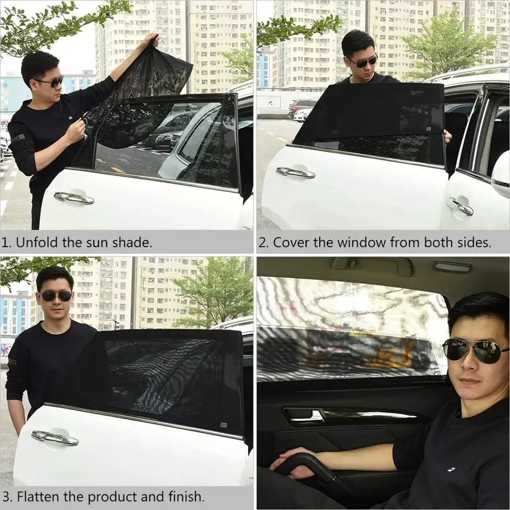 Car Sunshade Curtains Universal Side Window Shades SUV Curtains Protection Repellent Mosquito Mesh Net Sunshade Auto Accessories Car Sunshade Curtains Universal Side Window Shades SUV Curtains Protection Repellent Mosquito Mesh Net Sunshade Auto Accessories