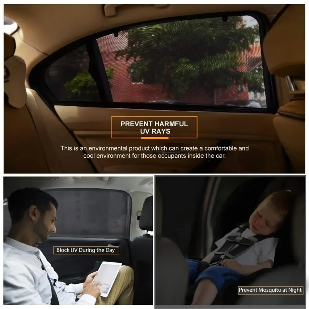 Car Sunshade Curtains Universal Side Window Shades SUV Curtains Protection Repellent Mosquito Mesh Net Sunshade Auto Accessories Car Sunshade Curtains Universal Side Window Shades SUV Curtains Protection Repellent Mosquito Mesh Net Sunshade Auto Accessories