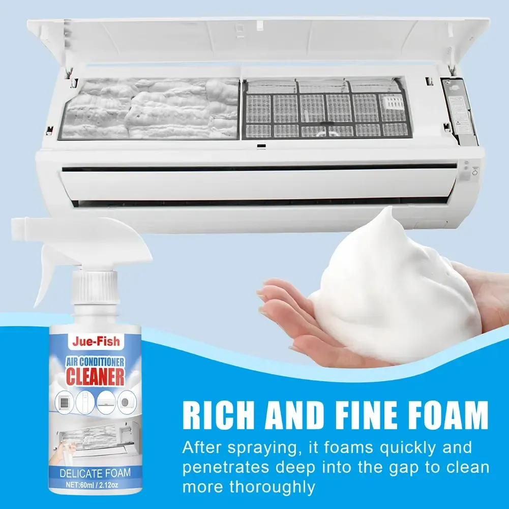 60ml Foaming Sprayer Air Conditioner Cleaner No Disassembly Wash-free Deodorizer Air Conditioner Coil Condenser Cleaning Tools 60ml Foaming Sprayer Air Conditioner Cleaner No Disassembly Wash-free Deodorizer Air Conditioner Coil Condenser Cleaning Tools