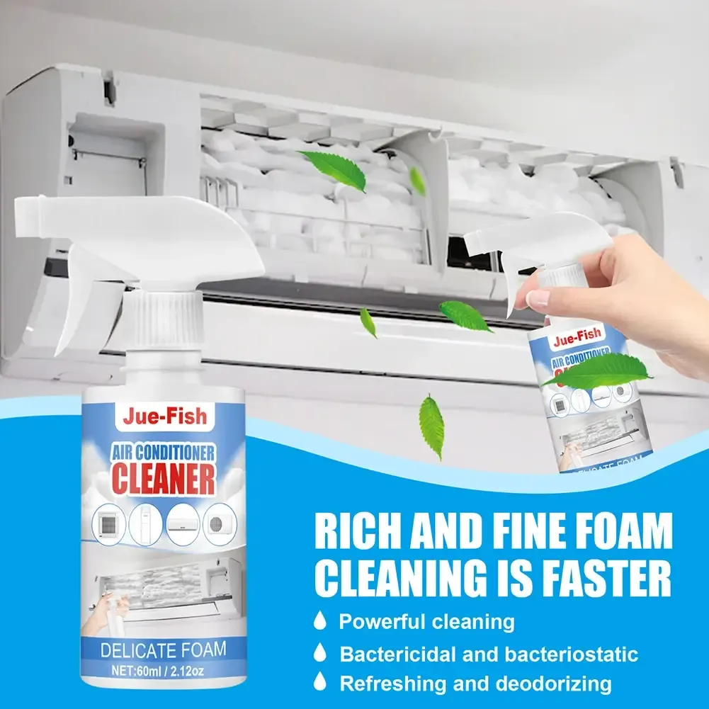 60ml Foaming Sprayer Air Conditioner Cleaner No Disassembly Wash-free Deodorizer Air Conditioner Coil Condenser Cleaning Tools 60ml Foaming Sprayer Air Conditioner Cleaner No Disassembly Wash-free Deodorizer Air Conditioner Coil Condenser Cleaning Tools