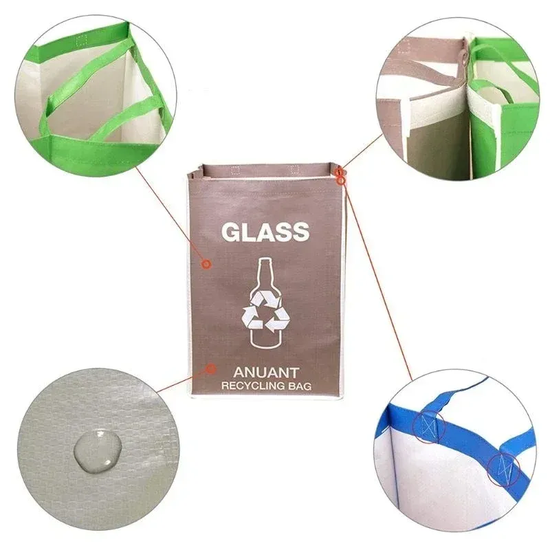 Kitchen Separate Recycling Waste Bin Bags Recycle Garbage Trash Sorting Bins Organizer Waterproof Baskets Home Storage Trash Bag Kitchen Separate Recycling Waste Bin Bags Recycle Garbage Trash Sorting Bins Organizer Waterproof Baskets Home Storage Trash Bag