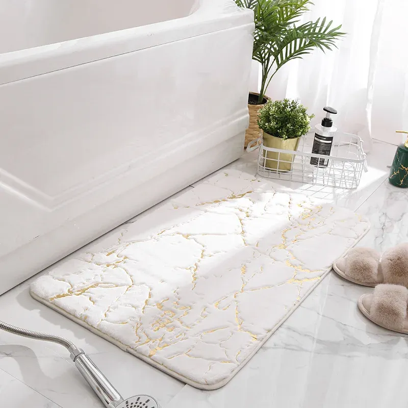 Oversized Bath Mat Black White Marble Fluffy Floor Rugs Fuax Rabbit Rur Bathroom Carpet Rugs Oversized Bath Mat Black White Marble Fluffy Floor Rugs Fuax Rabbit Rur Bathroom Carpet Rugs