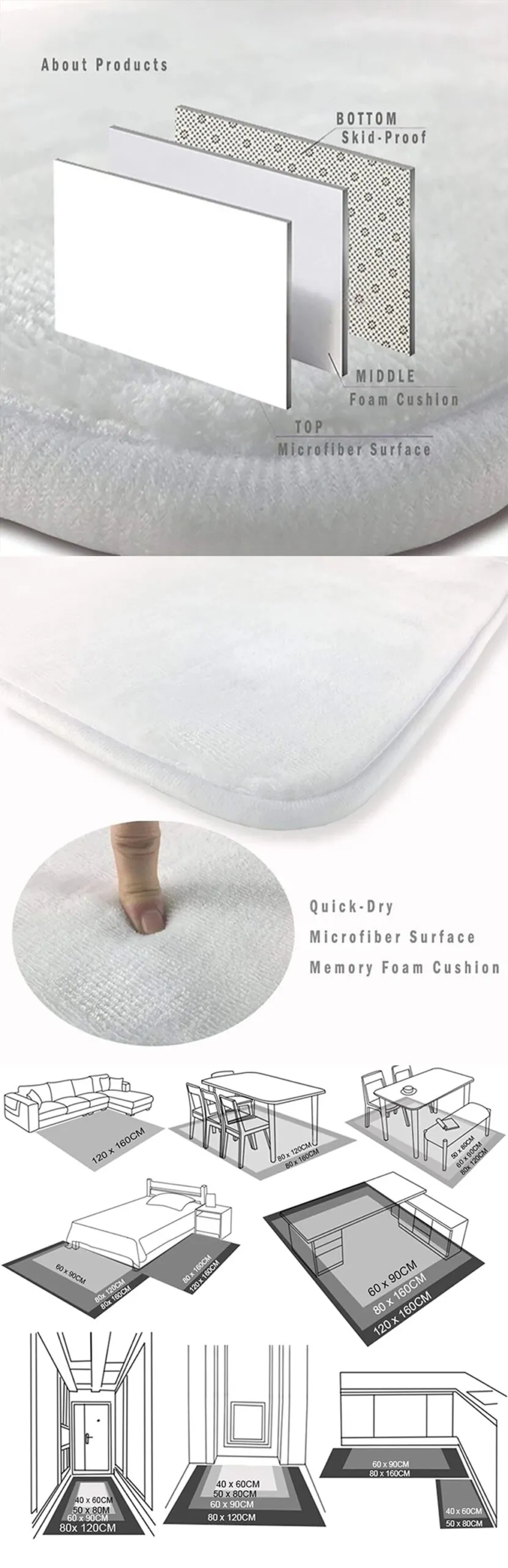 Marble texture print bathroom kitchen absorbent carpet home decoration bedroom living room entrance entrance mat Marble texture print bathroom kitchen absorbent carpet home decoration bedroom living room entrance entrance mat