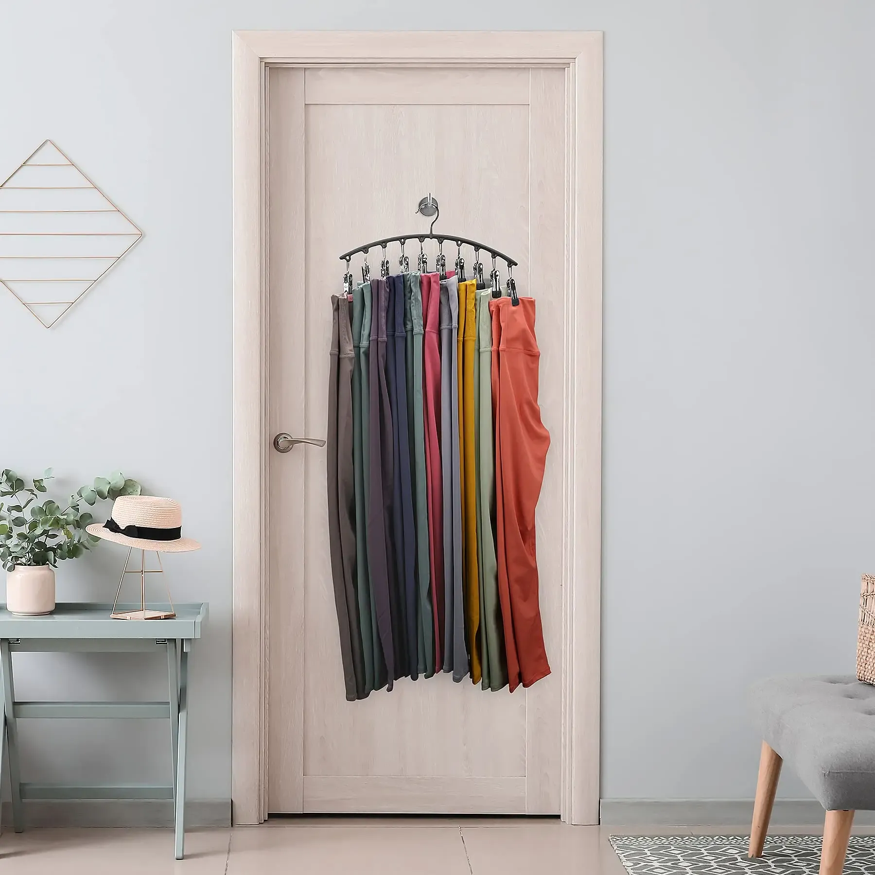 10 Clips Non Slip Pants Hangers with Clips for Women Adjustable Skirt Hangers Jeans Hange Clothes Hangers 10 Clips Non Slip Pants Hangers with Clips for Women Adjustable Skirt Hangers Jeans Hange Clothes Hangers