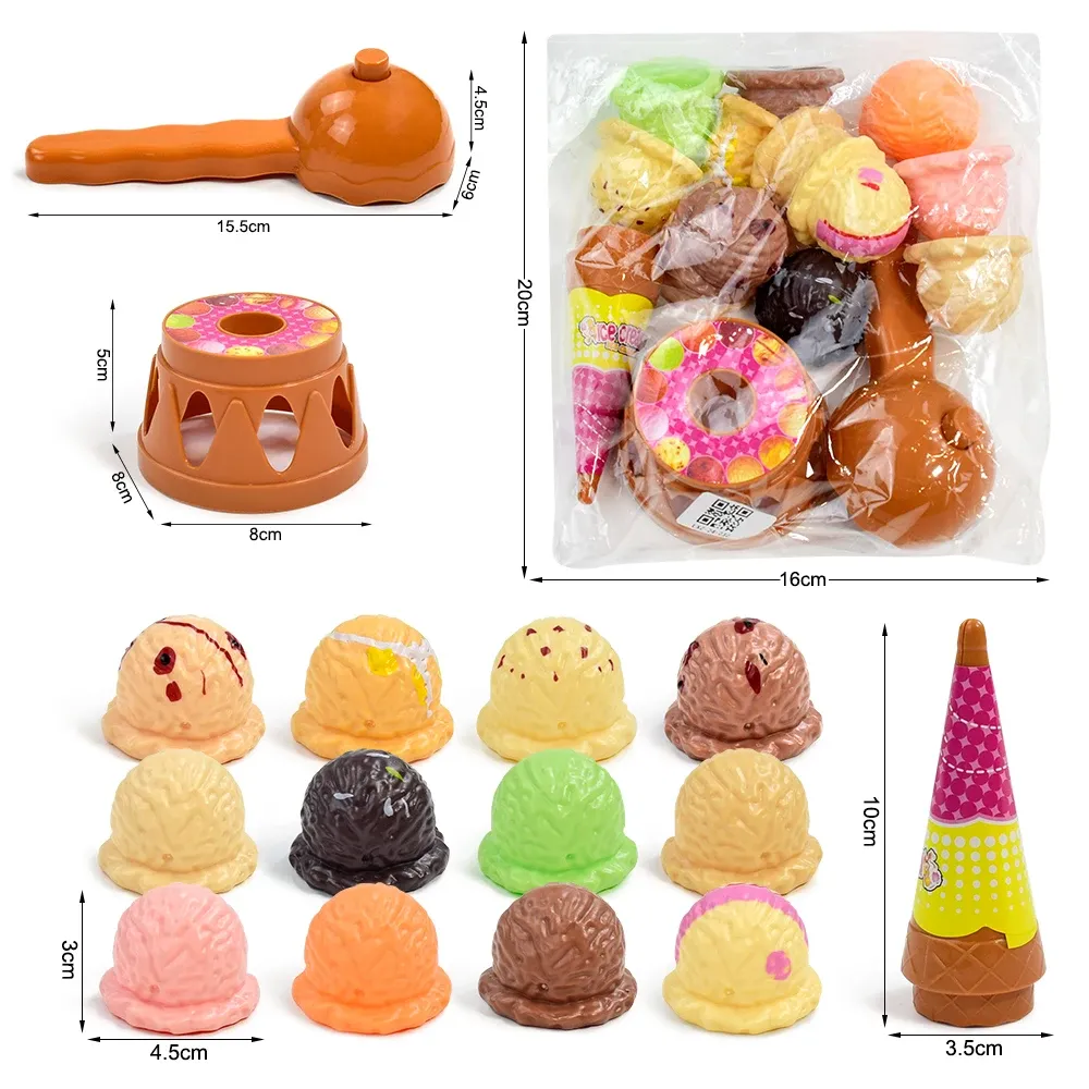 Children Simulation Food Kitchen Toy Ice Cream Stack Up Play Kids Pretend Play Toys Educational Toys For Baby Gifts Children Simulation Food Kitchen Toy Ice Cream Stack Up Play Kids Pretend Play Toys Educational Toys For Baby Gifts