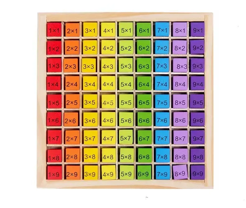 Montessori Educational Math Toys for Kids Children Baby Toys Multiplication Table Math Arithmetic Teaching Aids Christmas Gifts