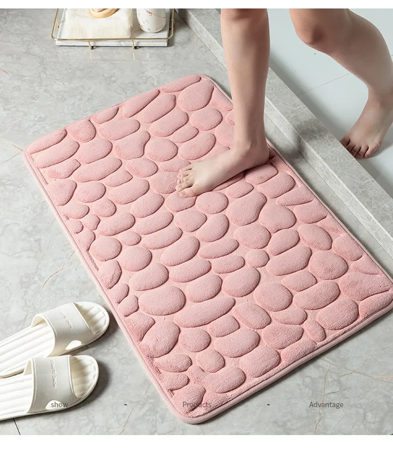 Mat Non-slip Carpets Cobblestone Embossed Bathroom Bath In Wash Basin Bathtub Side Floor Rug Shower Room Doormat Memory Foam Mat Non-slip Carpets Cobblestone Embossed Bathroom Bath In Wash Basin Bathtub Side Floor Rug Shower Room Doormat Memory Foam