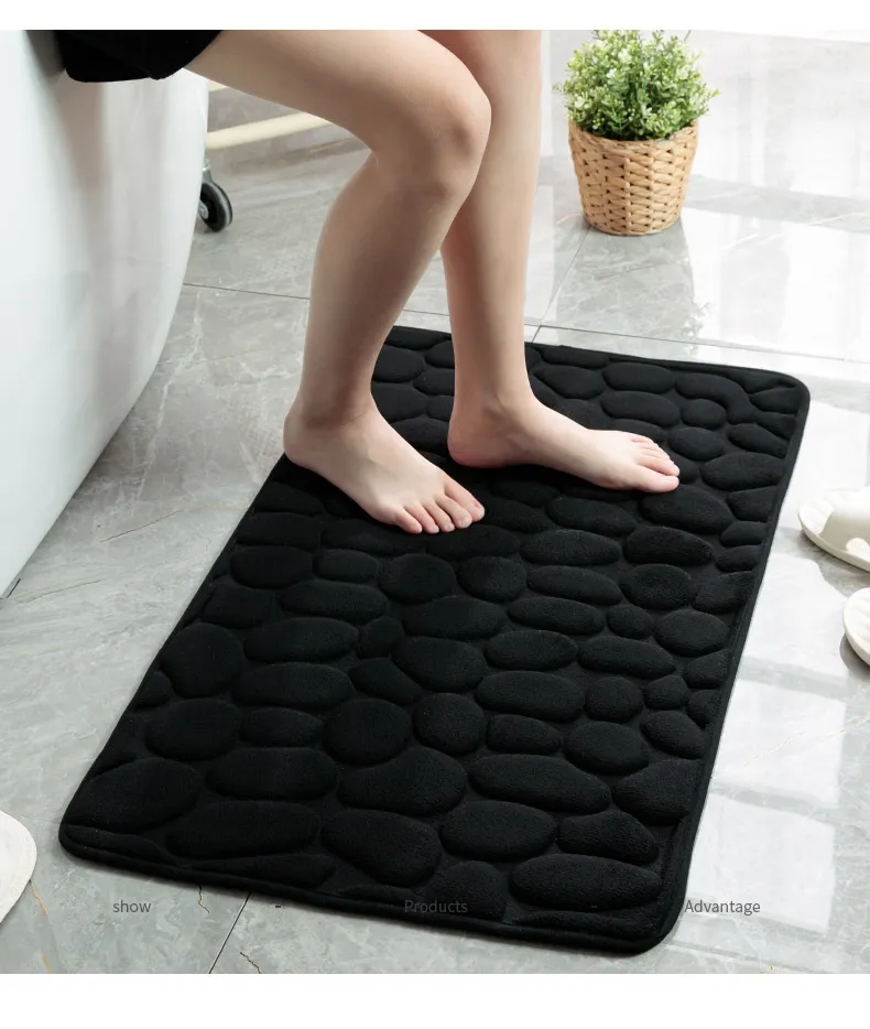 Mat Non-slip Carpets Cobblestone Embossed Bathroom Bath In Wash Basin Bathtub Side Floor Rug Shower Room Doormat Memory Foam Mat Non-slip Carpets Cobblestone Embossed Bathroom Bath In Wash Basin Bathtub Side Floor Rug Shower Room Doormat Memory Foam