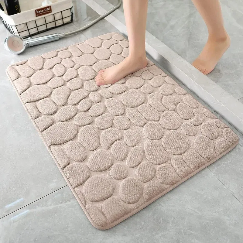 שטיחי אמבט מרוצפים נגד החלקה Memory Foam