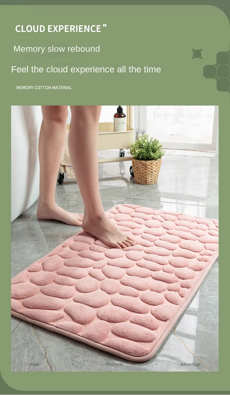Mat Non-slip Carpets Cobblestone Embossed Bathroom Bath In Wash Basin Bathtub Side Floor Rug Shower Room Doormat Memory Foam Mat Non-slip Carpets Cobblestone Embossed Bathroom Bath In Wash Basin Bathtub Side Floor Rug Shower Room Doormat Memory Foam