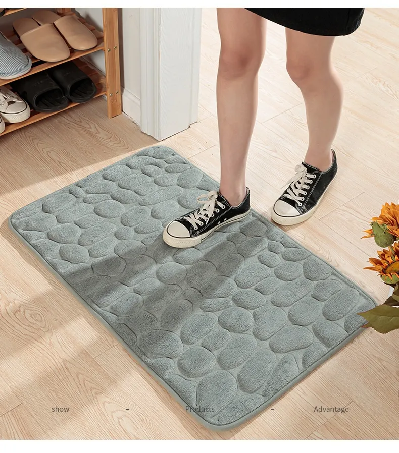 Mat Non-slip Carpets Cobblestone Embossed Bathroom Bath In Wash Basin Bathtub Side Floor Rug Shower Room Doormat Memory Foam Mat Non-slip Carpets Cobblestone Embossed Bathroom Bath In Wash Basin Bathtub Side Floor Rug Shower Room Doormat Memory Foam