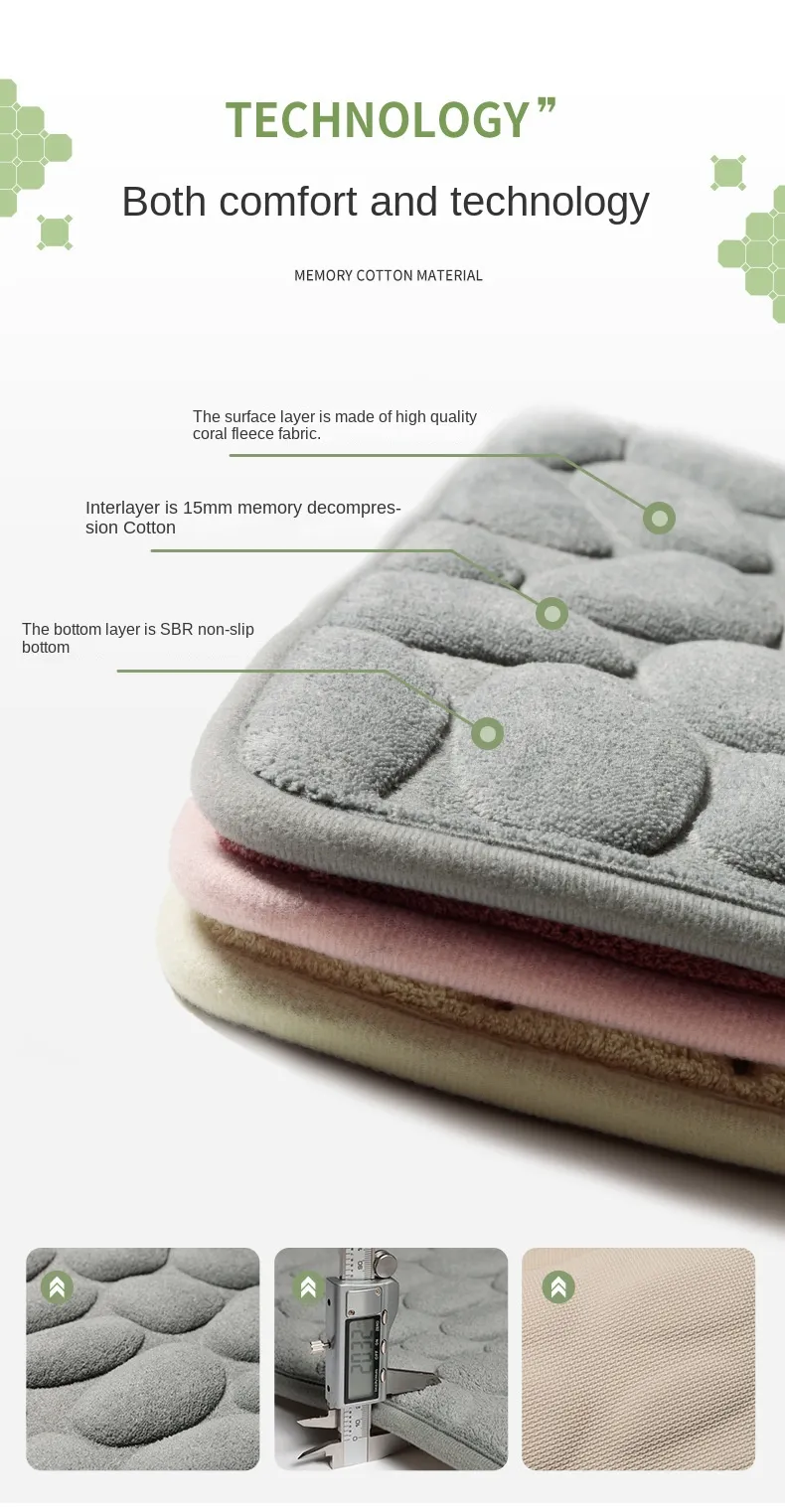 Mat Non-slip Carpets Cobblestone Embossed Bathroom Bath In Wash Basin Bathtub Side Floor Rug Shower Room Doormat Memory Foam Mat Non-slip Carpets Cobblestone Embossed Bathroom Bath In Wash Basin Bathtub Side Floor Rug Shower Room Doormat Memory Foam