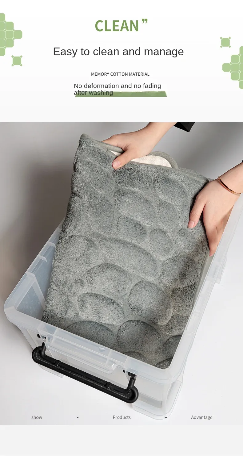 Mat Non-slip Carpets Cobblestone Embossed Bathroom Bath In Wash Basin Bathtub Side Floor Rug Shower Room Doormat Memory Foam Mat Non-slip Carpets Cobblestone Embossed Bathroom Bath In Wash Basin Bathtub Side Floor Rug Shower Room Doormat Memory Foam
