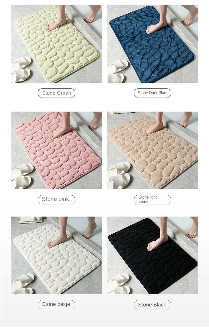 Mat Non-slip Carpets Cobblestone Embossed Bathroom Bath In Wash Basin Bathtub Side Floor Rug Shower Room Doormat Memory Foam Mat Non-slip Carpets Cobblestone Embossed Bathroom Bath In Wash Basin Bathtub Side Floor Rug Shower Room Doormat Memory Foam