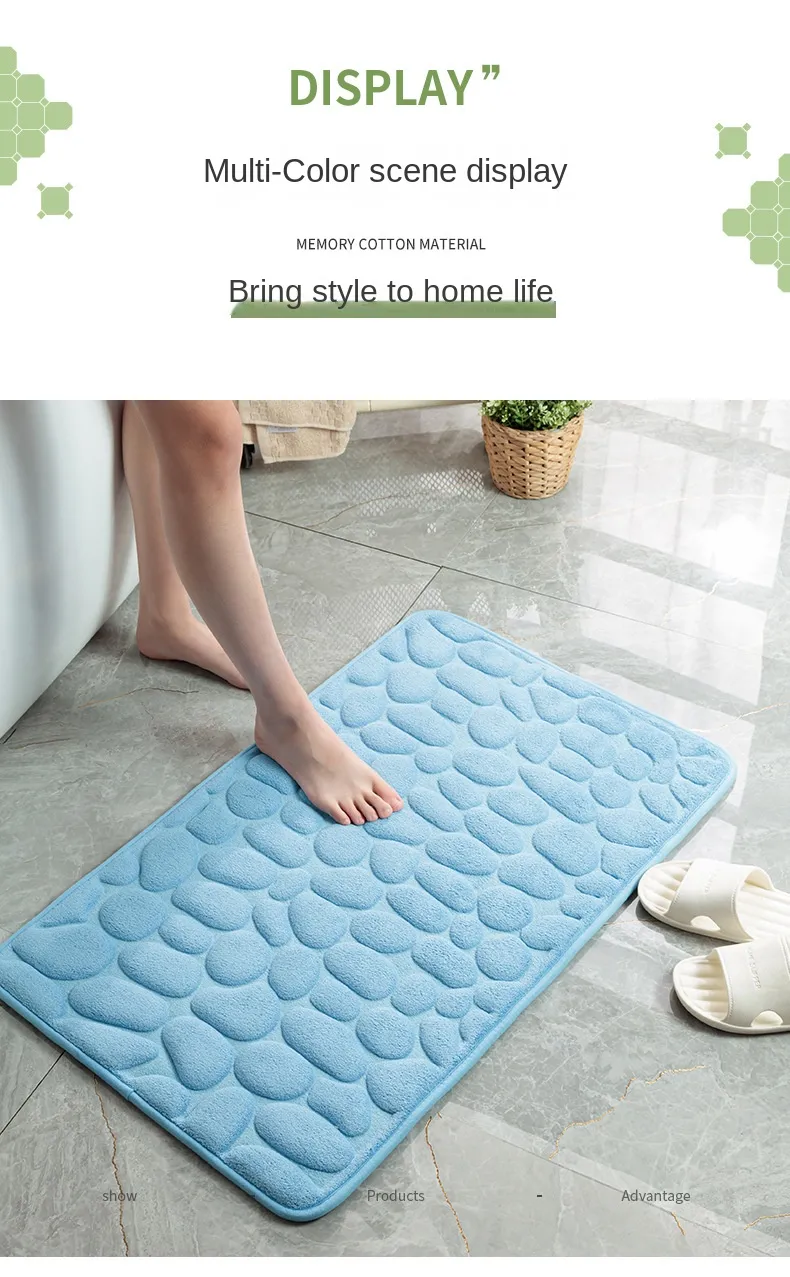 Mat Non-slip Carpets Cobblestone Embossed Bathroom Bath In Wash Basin Bathtub Side Floor Rug Shower Room Doormat Memory Foam Mat Non-slip Carpets Cobblestone Embossed Bathroom Bath In Wash Basin Bathtub Side Floor Rug Shower Room Doormat Memory Foam