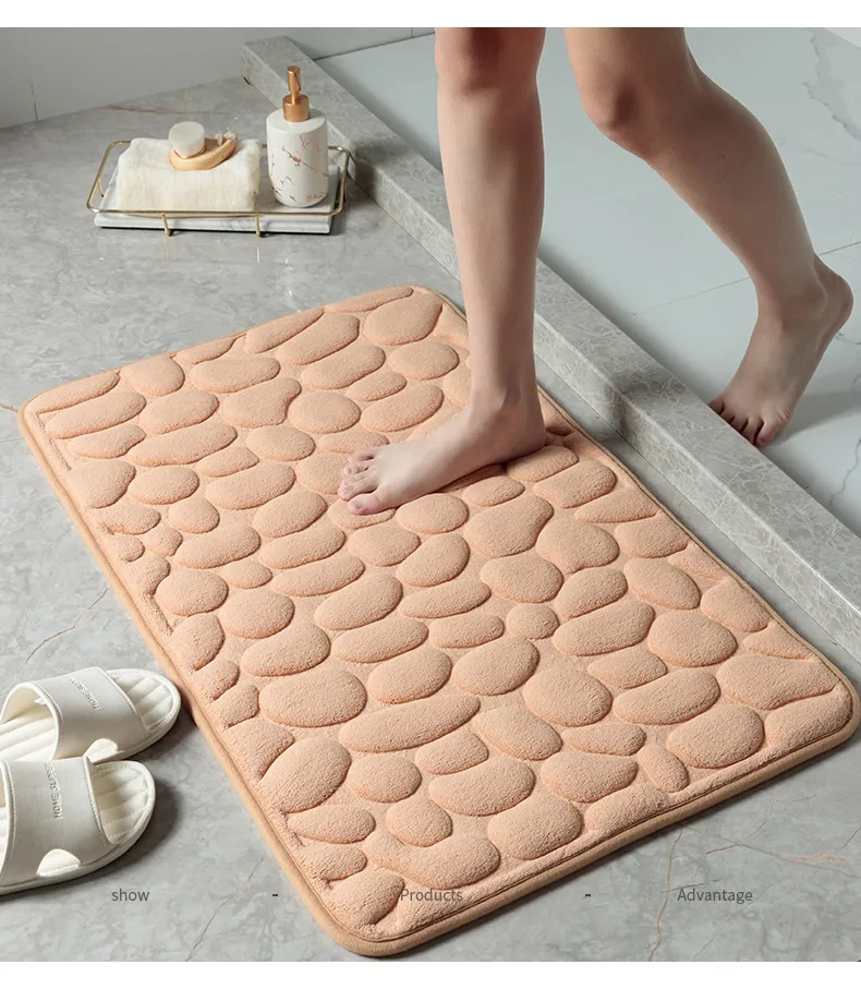 Mat Non-slip Carpets Cobblestone Embossed Bathroom Bath In Wash Basin Bathtub Side Floor Rug Shower Room Doormat Memory Foam Mat Non-slip Carpets Cobblestone Embossed Bathroom Bath In Wash Basin Bathtub Side Floor Rug Shower Room Doormat Memory Foam