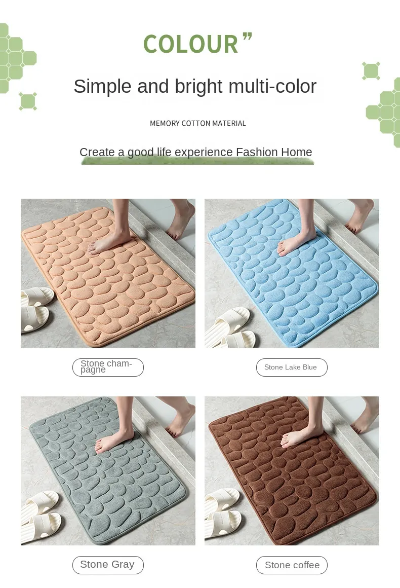 Mat Non-slip Carpets Cobblestone Embossed Bathroom Bath In Wash Basin Bathtub Side Floor Rug Shower Room Doormat Memory Foam Mat Non-slip Carpets Cobblestone Embossed Bathroom Bath In Wash Basin Bathtub Side Floor Rug Shower Room Doormat Memory Foam