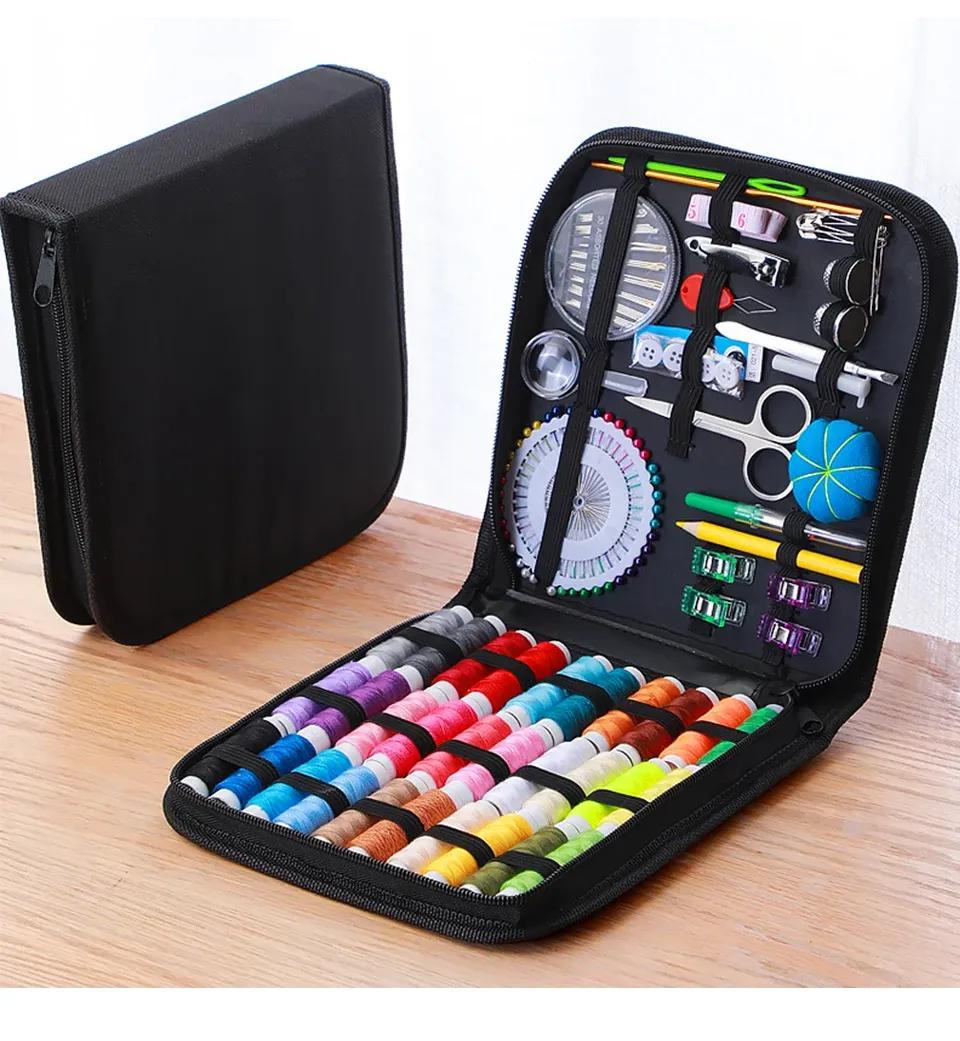 Complete Sewing Kit with Threads Needles Scissors Tape Measure Buttons Portable Travel DIY Embroidery Handwork Sewing Tool Set Complete Sewing Kit with Threads Needles Scissors Tape Measure Buttons Portable Travel DIY Embroidery Handwork Sewing Tool Set
