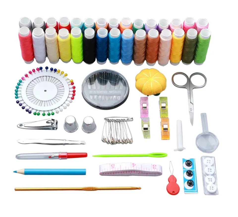 Complete Sewing Kit with Threads Needles Scissors Tape Measure Buttons Portable Travel DIY Embroidery Handwork Sewing Tool Set Complete Sewing Kit with Threads Needles Scissors Tape Measure Buttons Portable Travel DIY Embroidery Handwork Sewing Tool Set
