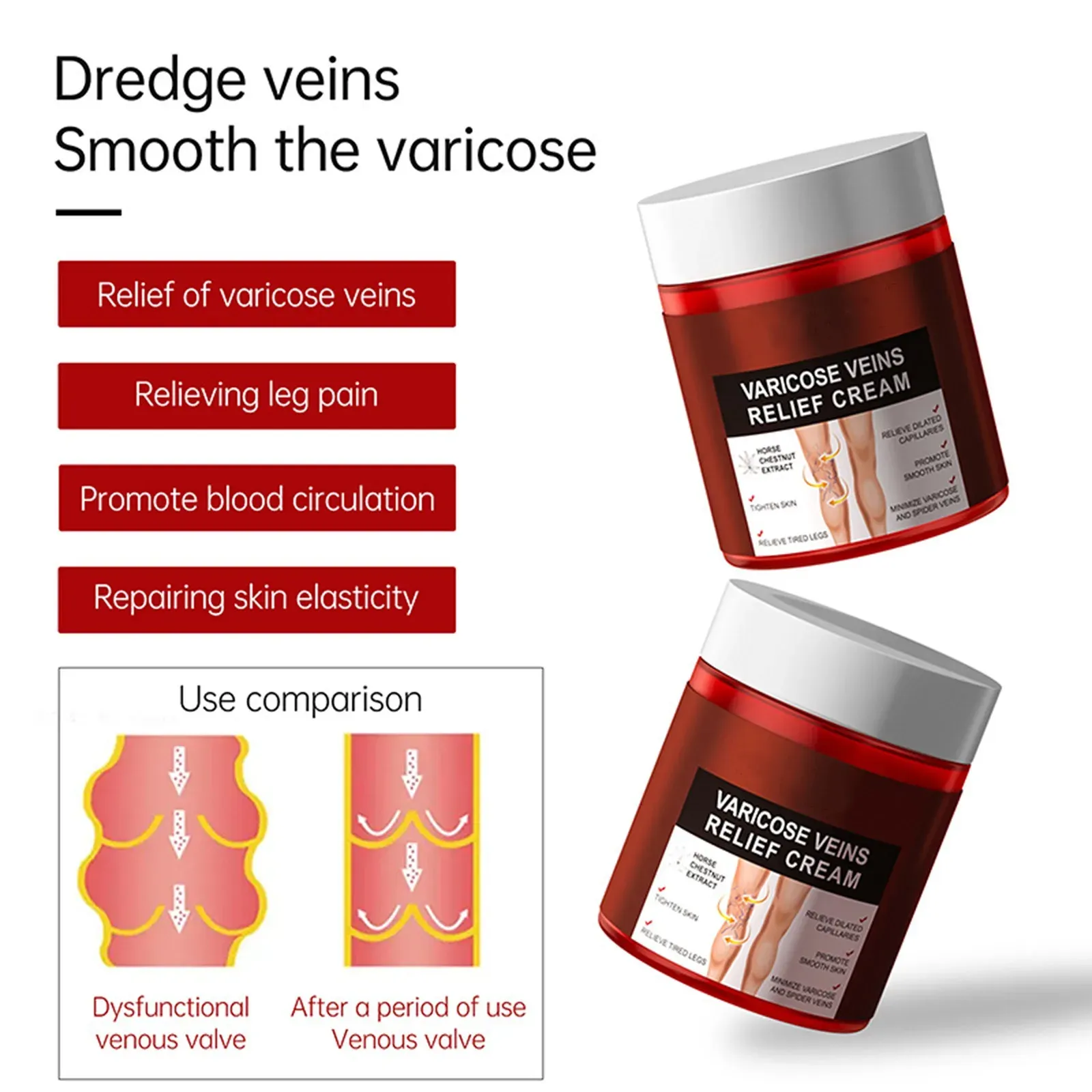 Varicose Vein Relief Paste Improve Blood Circulations Spider Varicose Vein For Tired Heavy Legs Fast Relief New Varicose Vein Relief Paste Improve Blood Circulations Spider Varicose Vein For Tired Heavy Legs Fast Relief New