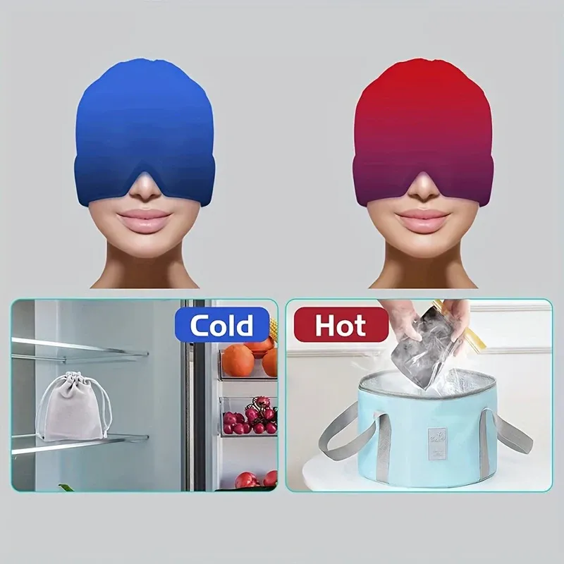 Migraine Relief Hat headache hat Gel Hot Cold Therapy Ice Cap For Relieve Pain Ice Hat Eye Mask Stress Pressure Pain Relief Migraine Relief Hat headache hat Gel Hot Cold Therapy Ice Cap For Relieve Pain Ice Hat Eye Mask Stress Pressure Pain Relief