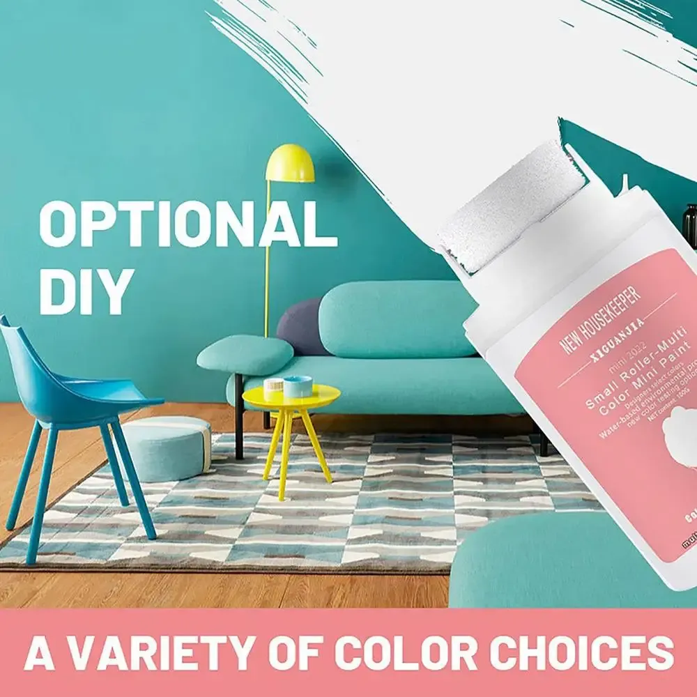 Small Rolling Brush Wall Paint Roll Brush Latex Paint Wall Mending Agent Home Repairing Tool Roller Brush Gift for Friends Small Rolling Brush Wall Paint Roll Brush Latex Paint Wall Mending Agent Home Repairing Tool Roller Brush Gift for Friends