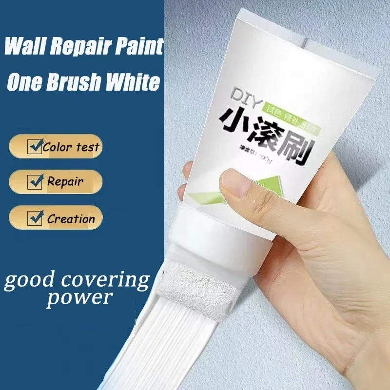 100g White Pink Wall Small Roller Brush Paint Interior Wall Repair Household Wall Graffiti Repair Environmental Protection Paint 100g White Pink Wall Small Roller Brush Paint Interior Wall Repair Household Wall Graffiti Repair Environmental Protection Paint