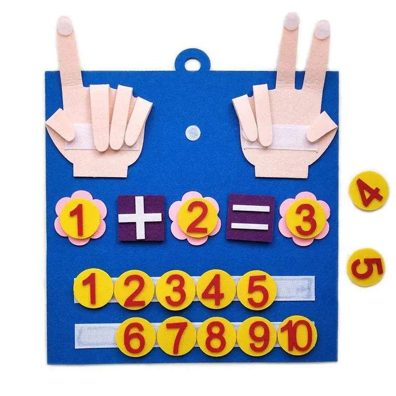 Kids Montessori Toys Felt Finger Numbers Math Toy Children Counting Early Learning Educational Toys Toddlers Intelligence Game Kids Montessori Toys Felt Finger Numbers Math Toy Children Counting Early Learning Educational Toys Toddlers Intelligence Game