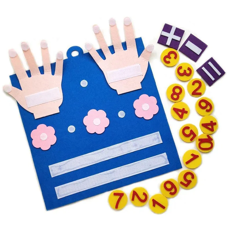 Kids Montessori Toys Felt Finger Numbers Math Toy Children Counting Early Learning Educational Toys Toddlers Intelligence Game Kids Montessori Toys Felt Finger Numbers Math Toy Children Counting Early Learning Educational Toys Toddlers Intelligence Game
