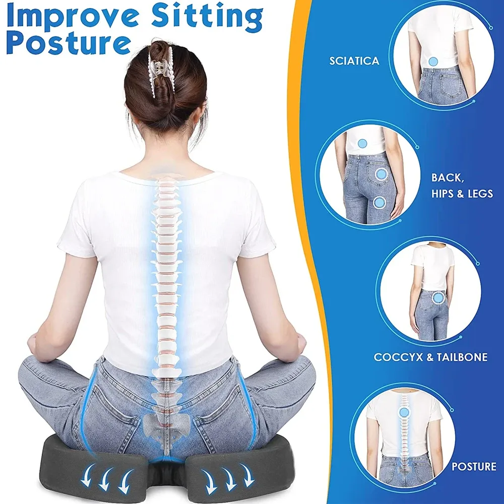1Pcs Coccyx Seat Cushion Memory Foam U-Shaped Pillow for Chair Cushion Pad Car Office for Tailbone Pain Massage Pillow 1Pcs Coccyx Seat Cushion Memory Foam U-Shaped Pillow for Chair Cushion Pad Car Office for Tailbone Pain Massage Pillow