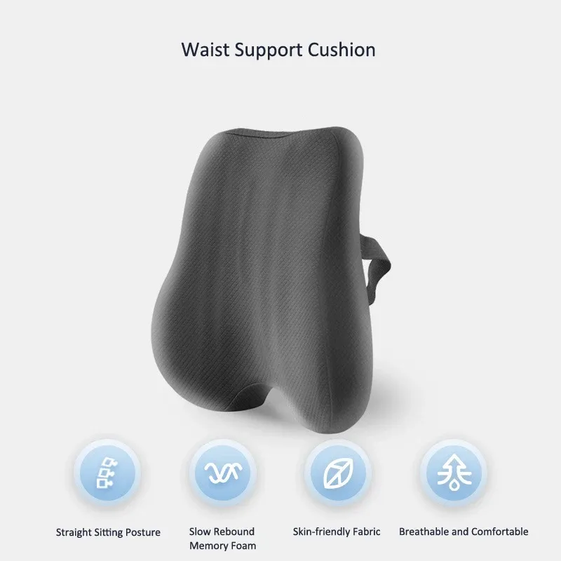 Memory Foam Seat Cushion Waist Back Support Pillow Set Orthopedic Ergonomic Coccyx Relief Hip Lumbar Pad for Office Chair Car Memory Foam Seat Cushion Waist Back Support Pillow Set Orthopedic Ergonomic Coccyx Relief Hip Lumbar Pad for Office Chair Car