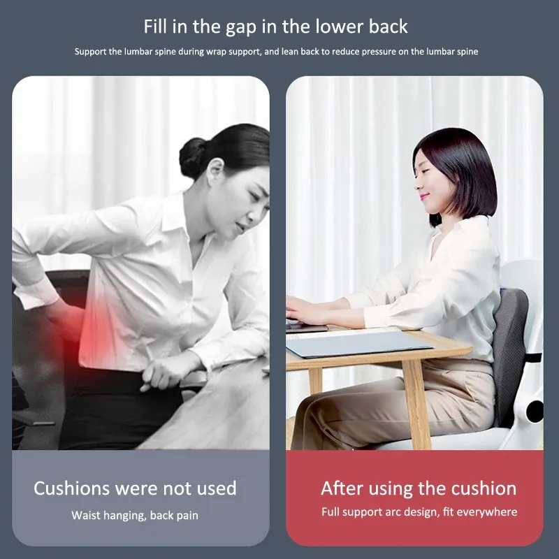 Memory Foam Seat Cushion Waist Back Support Pillow Set Orthopedic Ergonomic Coccyx Relief Hip Lumbar Pad for Office Chair Car Memory Foam Seat Cushion Waist Back Support Pillow Set Orthopedic Ergonomic Coccyx Relief Hip Lumbar Pad for Office Chair Car