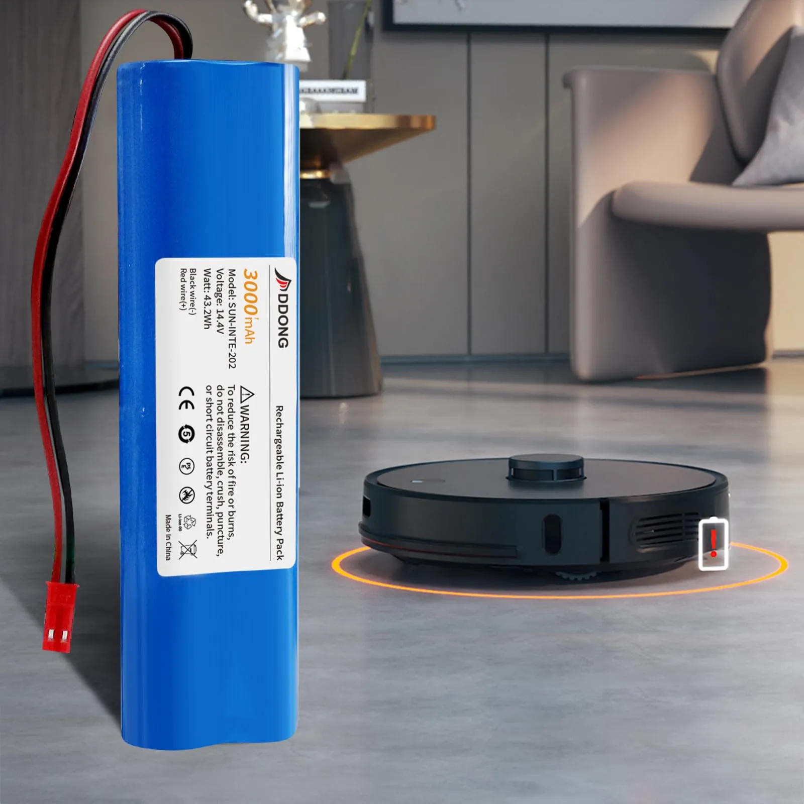 סוללה לשואב אבק רובוטי 2600MAH ILIFE V5s Pro